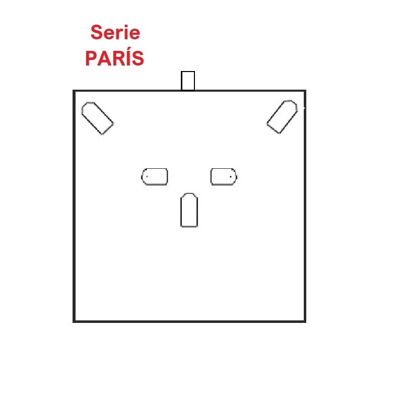 Paris dressing case 3 pieces 162x162x37 mm.
